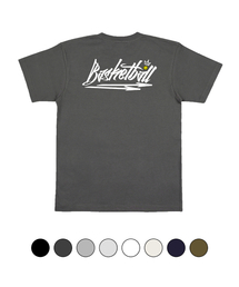 バスケットボール 半袖Tシャツ オーバーサイズ チャコール ホワイト