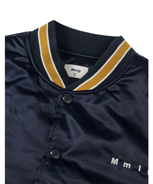 MMLG（エムエムエルジー）の「[Mmlg] CPC SATIN VARSITY JACKET (NAVY)（スタジャン・レディース・その他・X-LARGE/SMALL/MEDIUM/LARGE）」の4枚目の写真