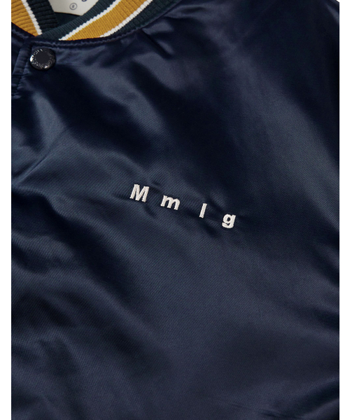 MMLG（エムエムエルジー）の「[Mmlg] CPC SATIN VARSITY JACKET (NAVY)（スタジャン・レディース・その他・X-LARGE/SMALL/MEDIUM/LARGE）」の5枚目の写真