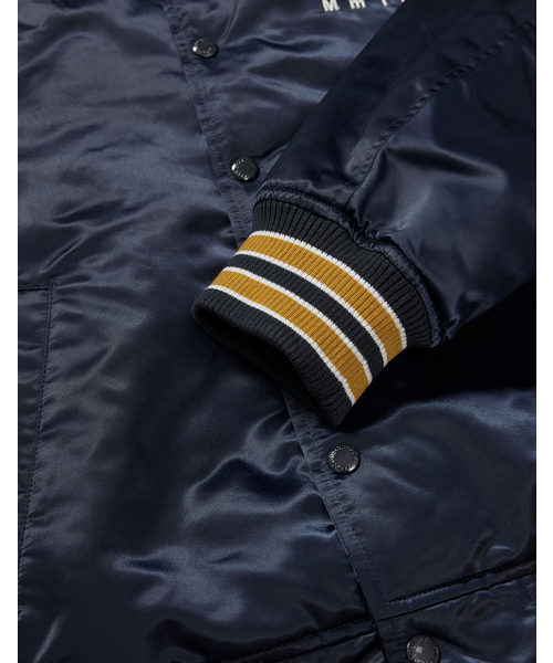 MMLG（エムエムエルジー）の「[Mmlg] CPC SATIN VARSITY JACKET (NAVY)（スタジャン・レディース・その他・X-LARGE/SMALL/MEDIUM/LARGE）」の7枚目の写真