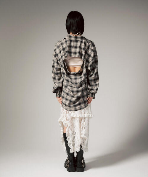 ROYAL FLASH（ロイヤルフラッシュ）の「MITSUKI/ミツキ/ベルト付きレーススカート（スカート・レディース・ブラック/ホワイト・F）」の21枚目の写真