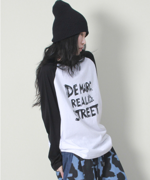 DEMARC（ドゥマーク）の「リアルストリートカラーミックスラグラン長袖Tシャツブラック&ホワイト（Tシャツ/カットソー・レディース・その他・MEDIUM/LARGE）」の8枚目の写真