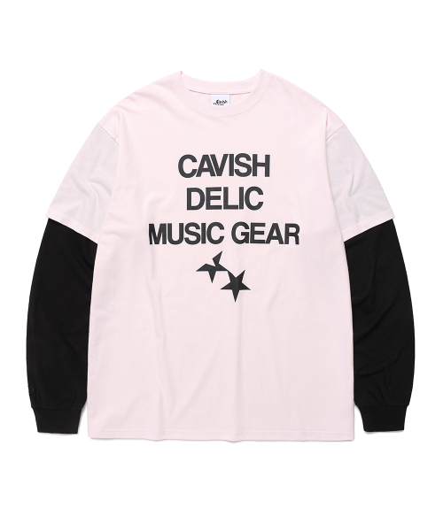 Cavish(カビシ)の「DELIC LAYERED LS TEE PINK(CV2FSUT579A)(Tシャツ/カットソー・レディース・ピンク・SMALL/MEDIUM/LARGE)」の2枚目の写真