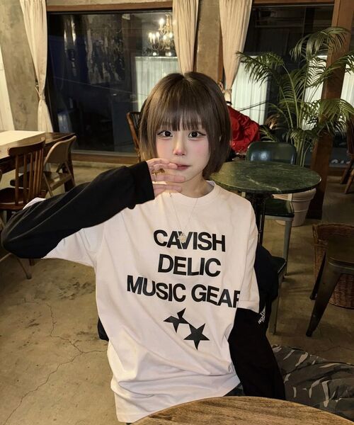 Cavish(カビシ)の「DELIC LAYERED LS TEE PINK(CV2FSUT579A)(Tシャツ/カットソー・レディース・ピンク・SMALL/MEDIUM/LARGE)」の8枚目の写真