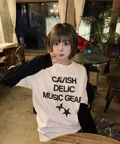Cavish(カビシ)の「DELIC LAYERED LS TEE PINK(CV2FSUT579A)(Tシャツ/カットソー・レディース・ピンク・SMALL/MEDIUM/LARGE)」の9枚目の写真