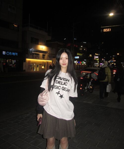 Cavish(カビシ)の「DELIC LAYERED LS TEE PINK(CV2FSUT579A)(Tシャツ/カットソー・レディース・ピンク・SMALL/MEDIUM/LARGE)」の11枚目の写真