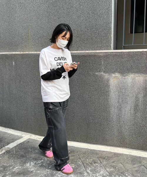 Cavish(カビシ)の「DELIC LAYERED LS TEE PINK(CV2FSUT579A)(Tシャツ/カットソー・レディース・ピンク・SMALL/MEDIUM/LARGE)」の12枚目の写真