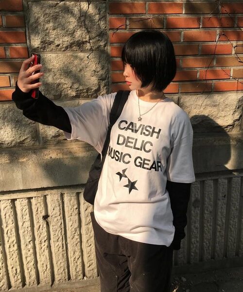Cavish(カビシ)の「DELIC LAYERED LS TEE PINK(CV2FSUT579A)(Tシャツ/カットソー・レディース・ピンク・SMALL/MEDIUM/LARGE)」の14枚目の写真