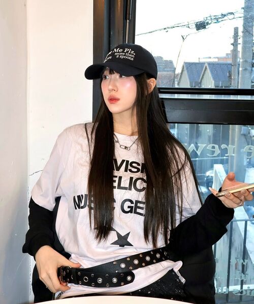 Cavish(カビシ)の「DELIC LAYERED LS TEE PINK(CV2FSUT579A)(Tシャツ/カットソー・レディース・ピンク・SMALL/MEDIUM/LARGE)」の16枚目の写真
