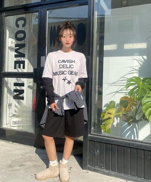 Cavish(カビシ)の「DELIC LAYERED LS TEE PINK(CV2FSUT579A)(Tシャツ/カットソー・レディース・ピンク・SMALL/MEDIUM/LARGE)」の22枚目の写真