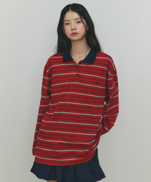 SSEMI（セミ）の「SSEMI STRIPE PK T-SHIRT(RD)（Tシャツ/カットソー）」