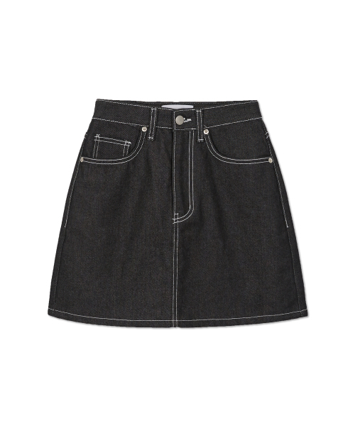 WEST GRAND BOULEVARD(ウエストグランドブルバード)の「コントラスト生地デニムミニスカート BLACK INDIGO(スカート・レディース・その他・SMALL/MEDIUM/X-SMALL)」の2枚目の写真