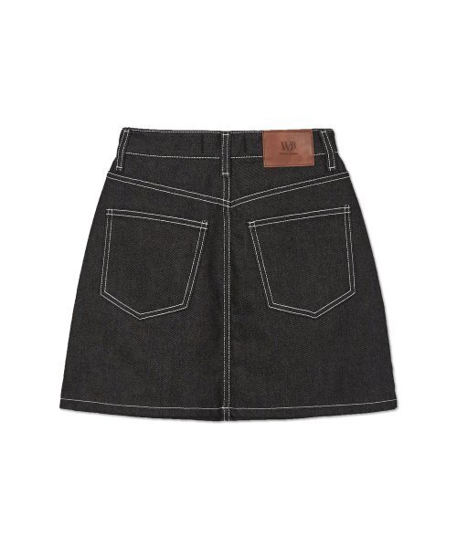 WEST GRAND BOULEVARD(ウエストグランドブルバード)の「コントラスト生地デニムミニスカート BLACK INDIGO(スカート・レディース・その他・SMALL/MEDIUM/X-SMALL)」の3枚目の写真