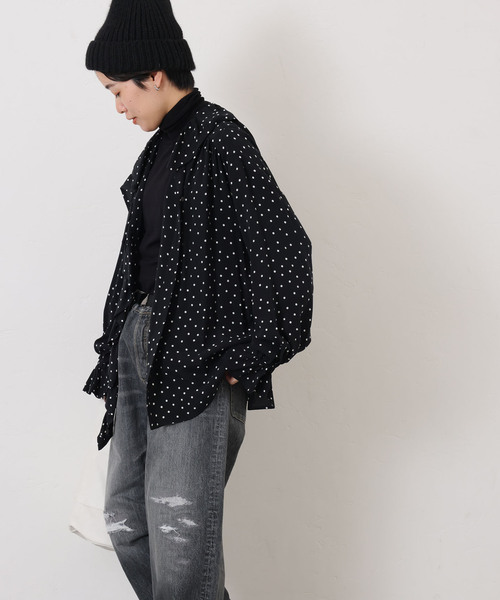 JOURNAL STANDARD LUXE（ジャーナルスタンダード　ラックス）の「Cu/Rローン フリルパフブラウス（シャツ/ブラウス・レディース・ブラック/ブラック系その他・FREE）」の6枚目の写真