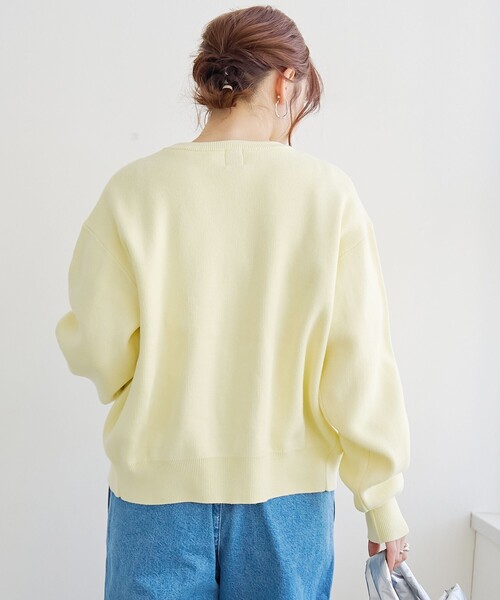 セール】【選べる6色展開 / スプリングカラー】袖刺繍 スウェット