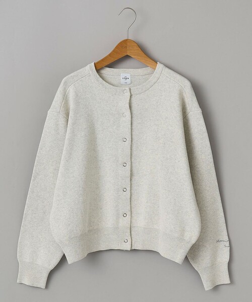 coen（コーエン）の「【選べる6色展開 / スプリングカラー】袖刺繍 スウェットライクハイゲージニットカーディガン（カーディガン/ボレロ・レディース・ライトグレー/オフホワイト/クリーム/ライトピンク/ライトブルー/ベージュ・FREE）」の15枚目の写真