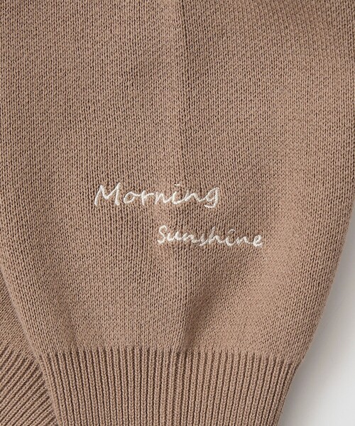 coen（コーエン）の「【選べる6色展開 / スプリングカラー】袖刺繍 スウェットライクハイゲージニットカーディガン（カーディガン/ボレロ・レディース・ライトグレー/オフホワイト/クリーム/ライトピンク/ライトブルー/ベージュ・FREE）」の12枚目の写真