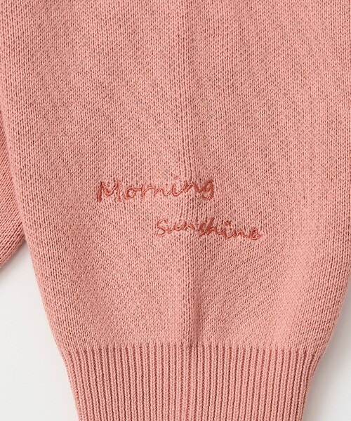 coen（コーエン）の「【選べる6色展開 / スプリングカラー】袖刺繍 スウェットライクハイゲージニットカーディガン（カーディガン/ボレロ・レディース・ライトグレー/オフホワイト/クリーム/ライトピンク/ライトブルー/ベージュ・FREE）」の10枚目の写真