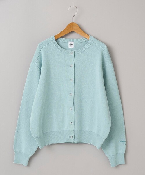 coen（コーエン）の「【選べる6色展開 / スプリングカラー】袖刺繍 スウェットライクハイゲージニットカーディガン（カーディガン/ボレロ・レディース・ライトグレー/オフホワイト/クリーム/ライトピンク/ライトブルー/ベージュ・FREE）」の9枚目の写真