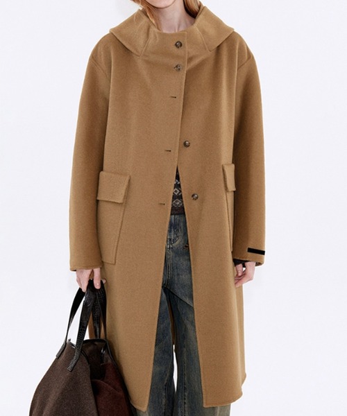 クロシェカラー ウールロングコート FQ24W065【Fano Studios