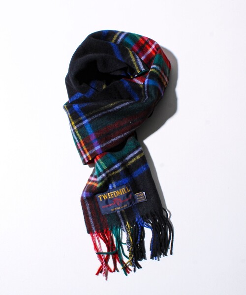 TWEED MILL(ツイードミル)の「【TWEED MILL/ツイードミル】ウールチェックストール25(マフラー・メンズ・グレー系その他/ブルー系その他6/イエロー系その他/ベージュ系その他/グリーン系その他/ブルー系その他/ブラック系その他・FREE)」の2枚目の写真