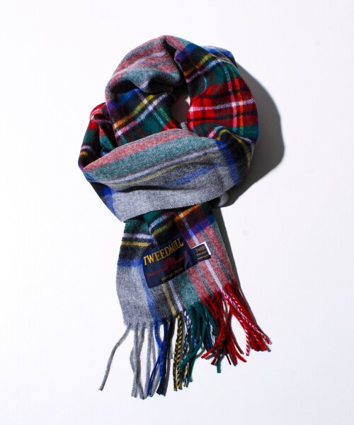 TWEED MILL(ツイードミル)の「【TWEED MILL/ツイードミル】ウールチェックストール25(マフラー・メンズ・グレー系その他/ブルー系その他6/イエロー系その他/ベージュ系その他/グリーン系その他/ブルー系その他/ブラック系その他・FREE)」の3枚目の写真
