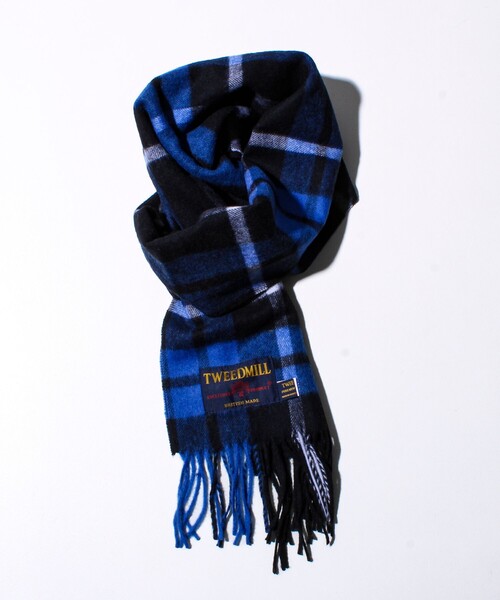 TWEED MILL(ツイードミル)の「【TWEED MILL/ツイードミル】ウールチェックストール25(マフラー・メンズ・グレー系その他/ブルー系その他6/イエロー系その他/ベージュ系その他/グリーン系その他/ブルー系その他/ブラック系その他・FREE)」の5枚目の写真