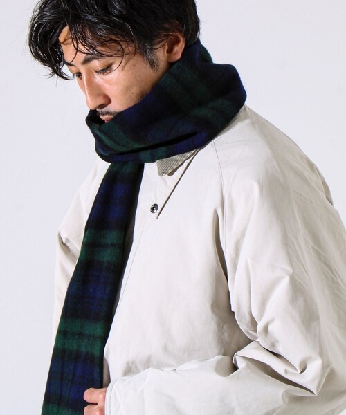 TWEED MILL(ツイードミル)の「【TWEED MILL/ツイードミル】ウールチェックストール25(マフラー・メンズ・グレー系その他/ブルー系その他6/イエロー系その他/ベージュ系その他/グリーン系その他/ブルー系その他/ブラック系その他・FREE)」の10枚目の写真