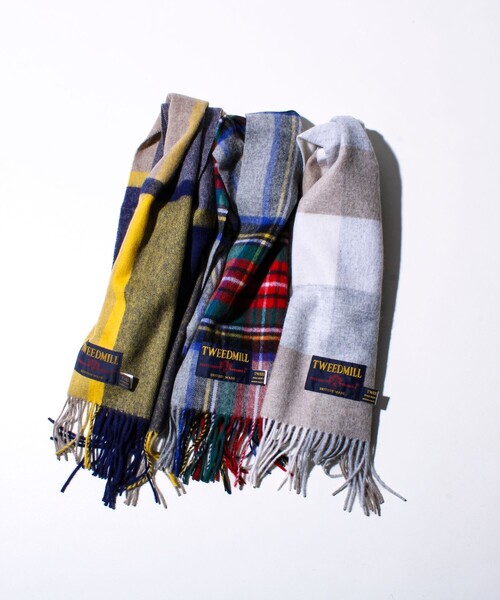 TWEED MILL(ツイードミル)の「【TWEED MILL/ツイードミル】ウールチェックストール25(マフラー・メンズ・グレー系その他/ブルー系その他6/イエロー系その他/ベージュ系その他/グリーン系その他/ブルー系その他/ブラック系その他・FREE)」の12枚目の写真