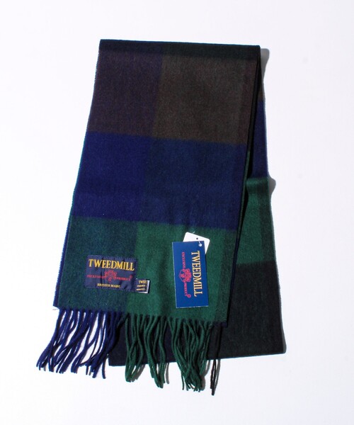 TWEED MILL(ツイードミル)の「【TWEED MILL/ツイードミル】ウールチェックストール25(マフラー・メンズ・グレー系その他/ブルー系その他6/イエロー系その他/ベージュ系その他/グリーン系その他/ブルー系その他/ブラック系その他・FREE)」の14枚目の写真