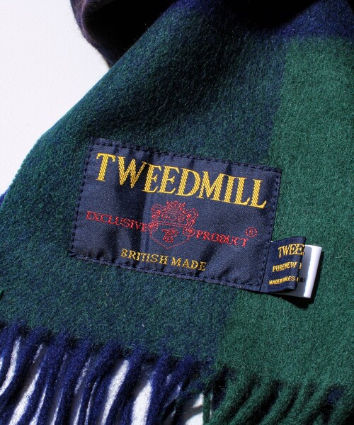 TWEED MILL(ツイードミル)の「【TWEED MILL/ツイードミル】ウールチェックストール25(マフラー・メンズ・グレー系その他/ブルー系その他6/イエロー系その他/ベージュ系その他/グリーン系その他/ブルー系その他/ブラック系その他・FREE)」の15枚目の写真