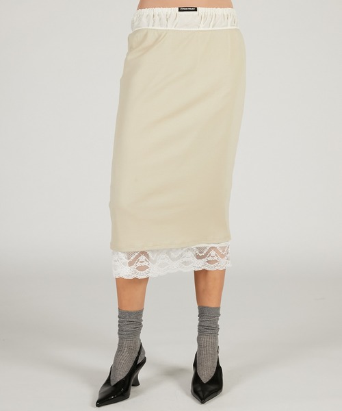 PRANK PROJECT(プランクプロジェクト)の「レイヤードレーススカート / Layered Lace Skirt(スカート・レディース・ブラック/ベージュ・FREE)」の9枚目の写真