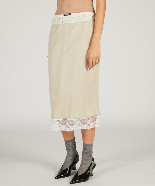 PRANK PROJECT(プランクプロジェクト)の「レイヤードレーススカート / Layered Lace Skirt(スカート・レディース・ブラック/ベージュ・FREE)」の10枚目の写真