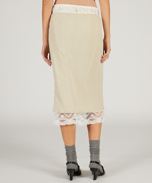 PRANK PROJECT(プランクプロジェクト)の「レイヤードレーススカート / Layered Lace Skirt(スカート・レディース・ブラック/ベージュ・FREE)」の11枚目の写真