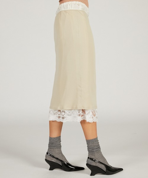 PRANK PROJECT(プランクプロジェクト)の「レイヤードレーススカート / Layered Lace Skirt(スカート・レディース・ブラック/ベージュ・FREE)」の12枚目の写真