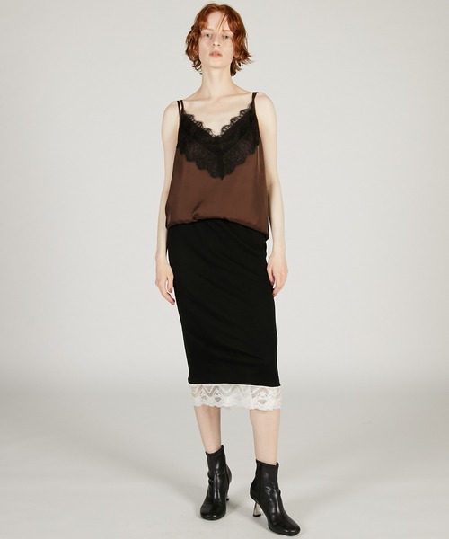 PRANK PROJECT(プランクプロジェクト)の「レイヤードレーススカート / Layered Lace Skirt(スカート・レディース・ブラック/ベージュ・FREE)」の18枚目の写真