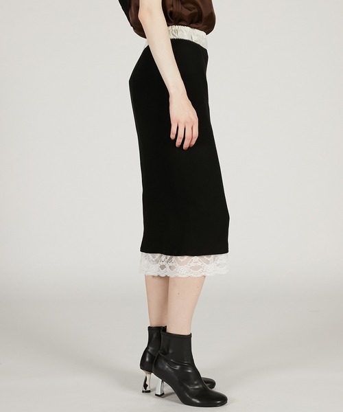 PRANK PROJECT(プランクプロジェクト)の「レイヤードレーススカート / Layered Lace Skirt(スカート・レディース・ブラック/ベージュ・FREE)」の8枚目の写真