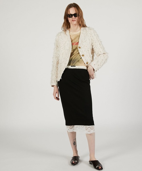 PRANK PROJECT(プランクプロジェクト)の「レイヤードレーススカート / Layered Lace Skirt(スカート・レディース・ブラック/ベージュ・FREE)」の21枚目の写真