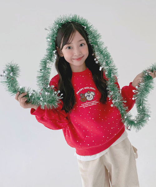 BERRYCLOSET（ベリークローゼット）の「[起毛] ハッピーホリデースウェット（スウェット・レディース・レッド/グリーン・13号/17号/7号/09号/11号/15号）」の5枚目の写真