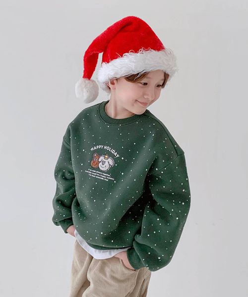 BERRYCLOSET（ベリークローゼット）の「[起毛] ハッピーホリデースウェット（スウェット・レディース・レッド/グリーン・13号/17号/7号/09号/11号/15号）」の6枚目の写真