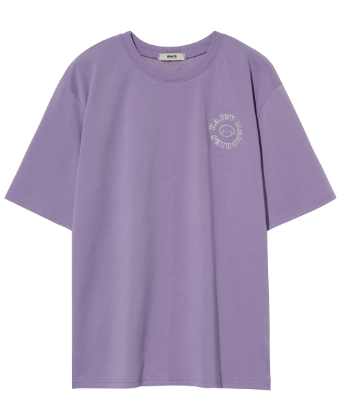 HIWITH(ハイウィーズ)の「ハッピー半袖Tシャツ_パープル(Tシャツ/カットソー・レディース・パープル・FREE)」の1枚目の写真