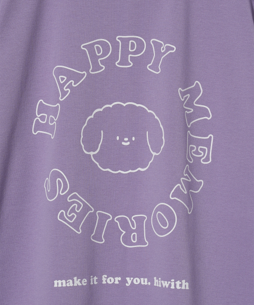 HIWITH(ハイウィーズ)の「ハッピー半袖Tシャツ_パープル(Tシャツ/カットソー・レディース・パープル・FREE)」の2枚目の写真