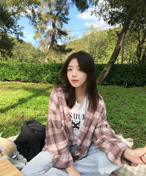 LOSSYROW(ロッシロー)の「Oversized checkered shirt Pink(シャツ/ブラウス・レディース・ピンク・FREE)」の10枚目の写真