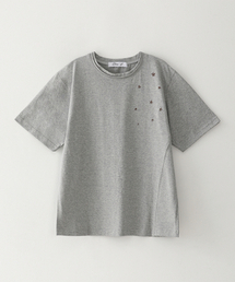 ヴィンテージ90sスタークロップ半袖Tシャツ[メランジグレー]