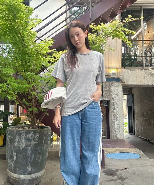 BLUESUNFLOWER（ブルーサンフラワー）の「ヴィンテージ90sスタークロップ半袖Tシャツ[メランジグレー]（Tシャツ/カットソー・レディース・その他・MEDIUM/LARGE）」の9枚目の写真