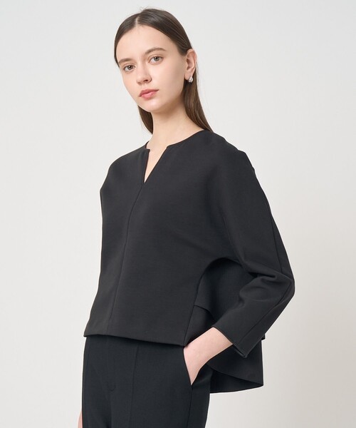 ANAYI（アナイ）の「ダンボールバックティアードプルオーバー（Tシャツ/カットソー・レディース・ホワイト/ブラック/チャコールグレー・38/36）」の2枚目の写真