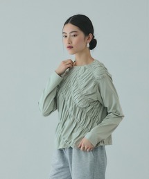 VICKY（ビッキー）の「ギャザーラインフロントカットソー≪洗濯機で洗える≫（Tシャツ/カットソー）」