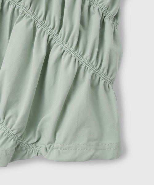 VICKY（ビッキー）の「ギャザーラインフロントカットソー≪洗濯機で洗える≫（Tシャツ/カットソー・レディース・ブラック/オフホワイト/グリーン・M）」の8枚目の写真