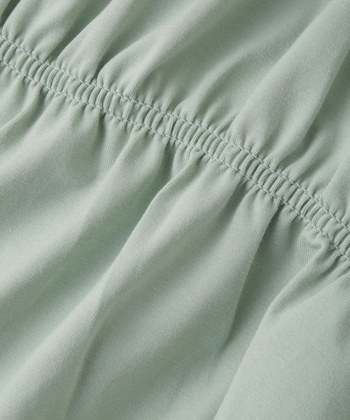 VICKY（ビッキー）の「ギャザーラインフロントカットソー≪洗濯機で洗える≫（Tシャツ/カットソー・レディース・ブラック/オフホワイト/グリーン・M）」の9枚目の写真