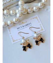 【MUURABBTI】クラウンリボンピアス(MA)